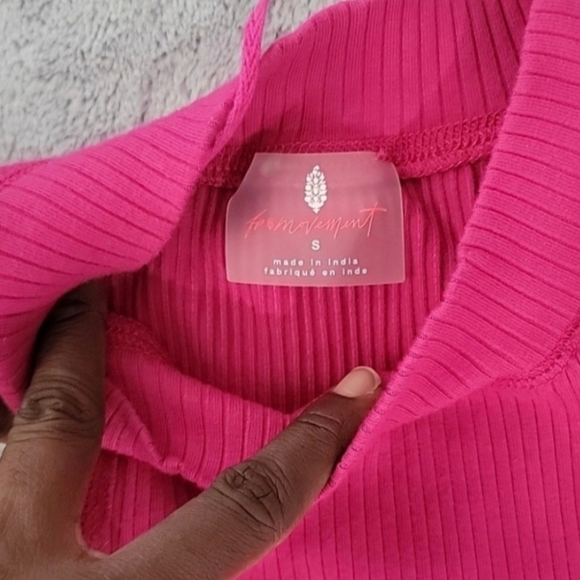 Free People Movement Pink Sleeveless Blouse Size Small NWT - Picture 3 of 8